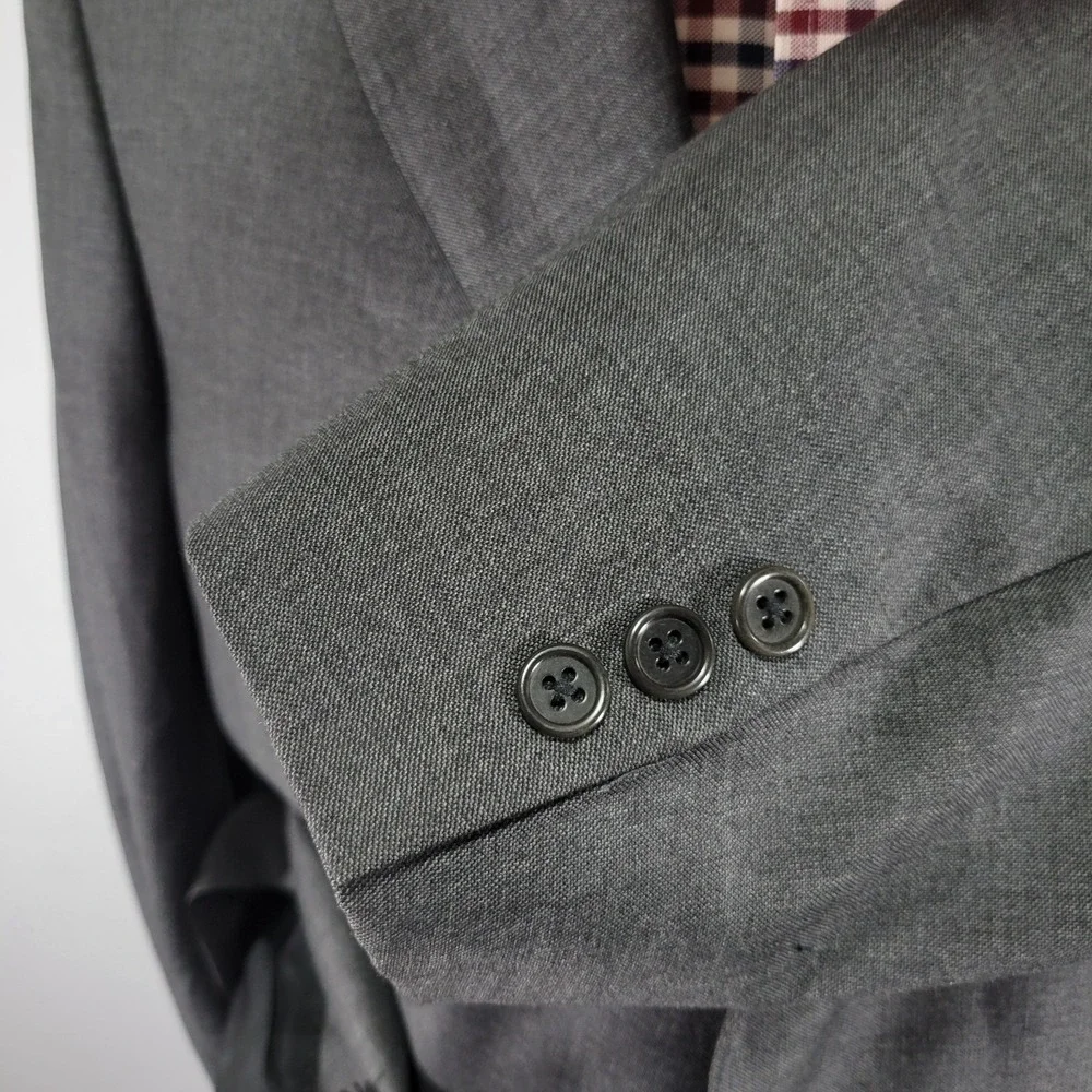 Daniel Cremieux Men's Sport Coat Blazer Three Button Charcoal Loro Piana Wool 48
